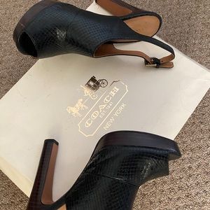 Coach peep toe heels